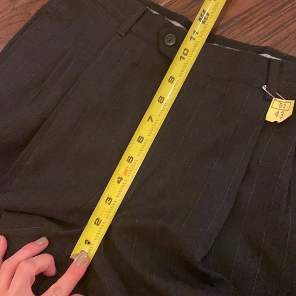 Man in Wool charcoal Gray pinstripe suit mens professional business jacket pants - Picture 12 of 16